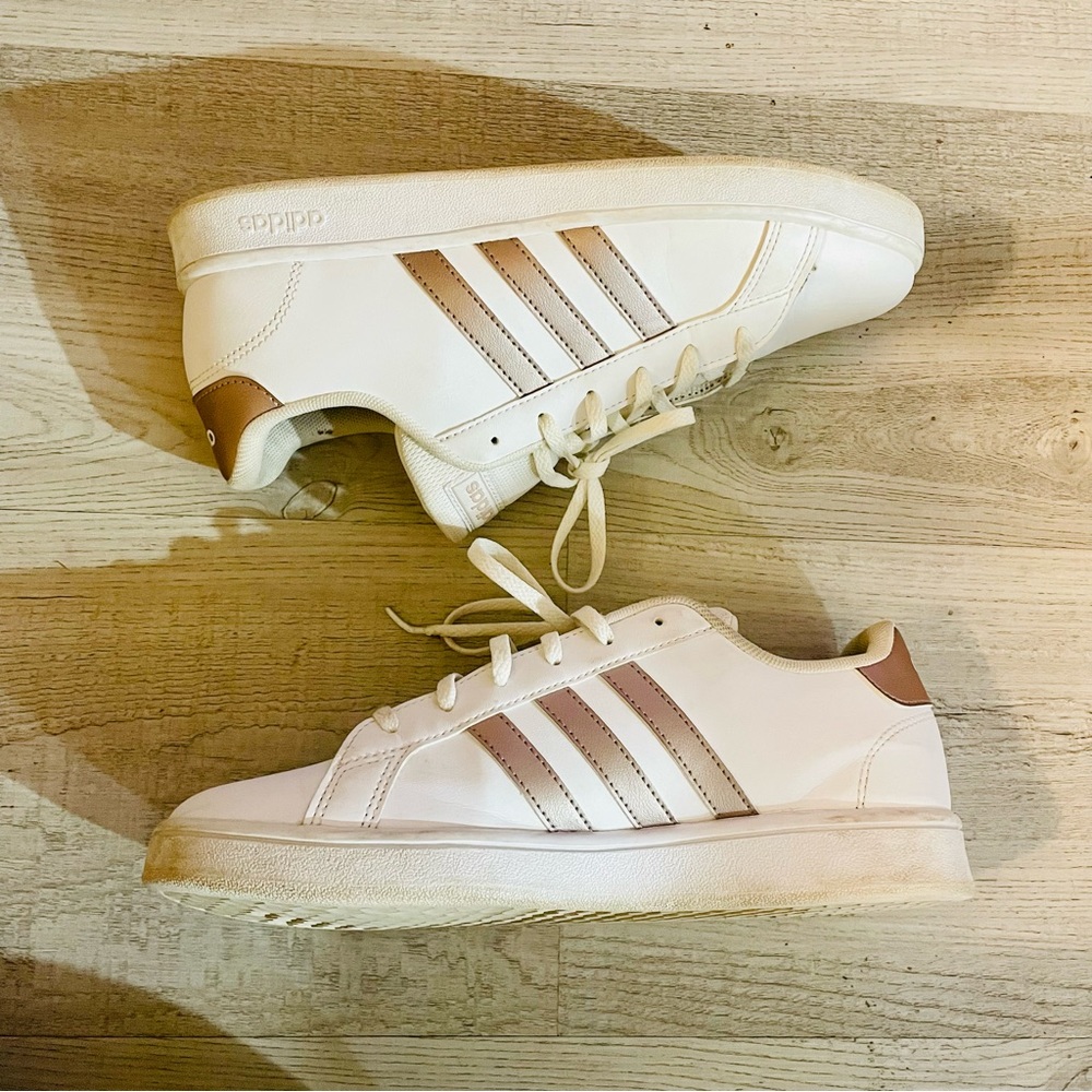 Rose Gold Adidas Sneakers